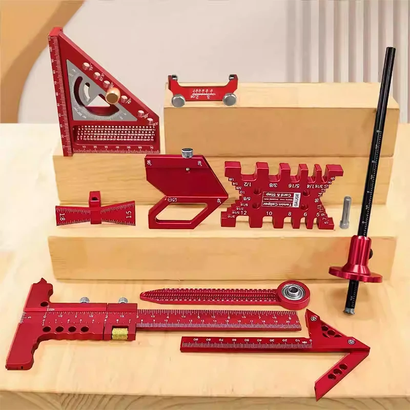Woodworking Free Plans - Holzbearbeitungs-Messwerkzeug-Set mit Aufbewahrungsbox, Holzbearbeitungsprojekt, Planung und