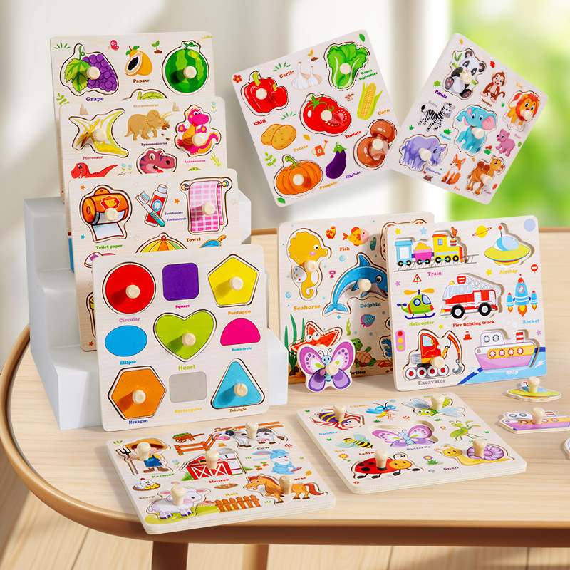 Woodworking Jigsaw - Montessori Holz Puzzles Spielzeug Für Kinder