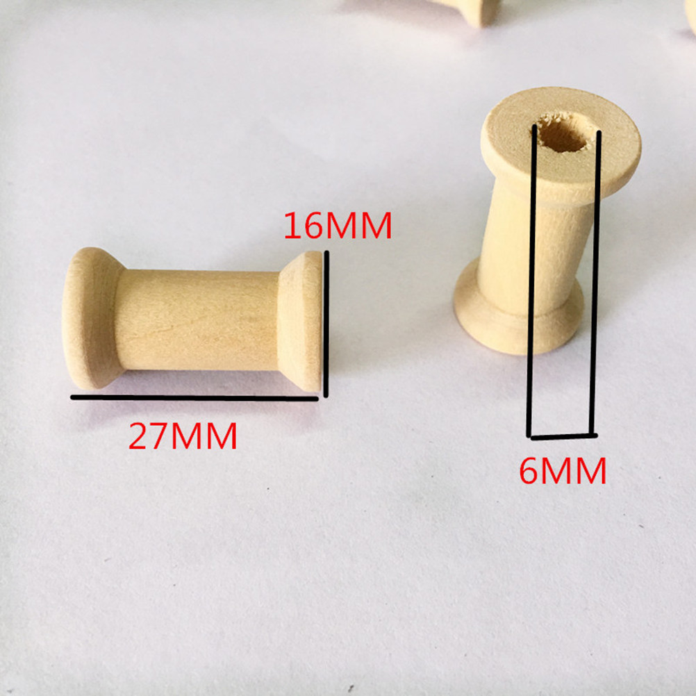 Woodworking Art - 60 Stück Nähspulen aus Naturholz, leere