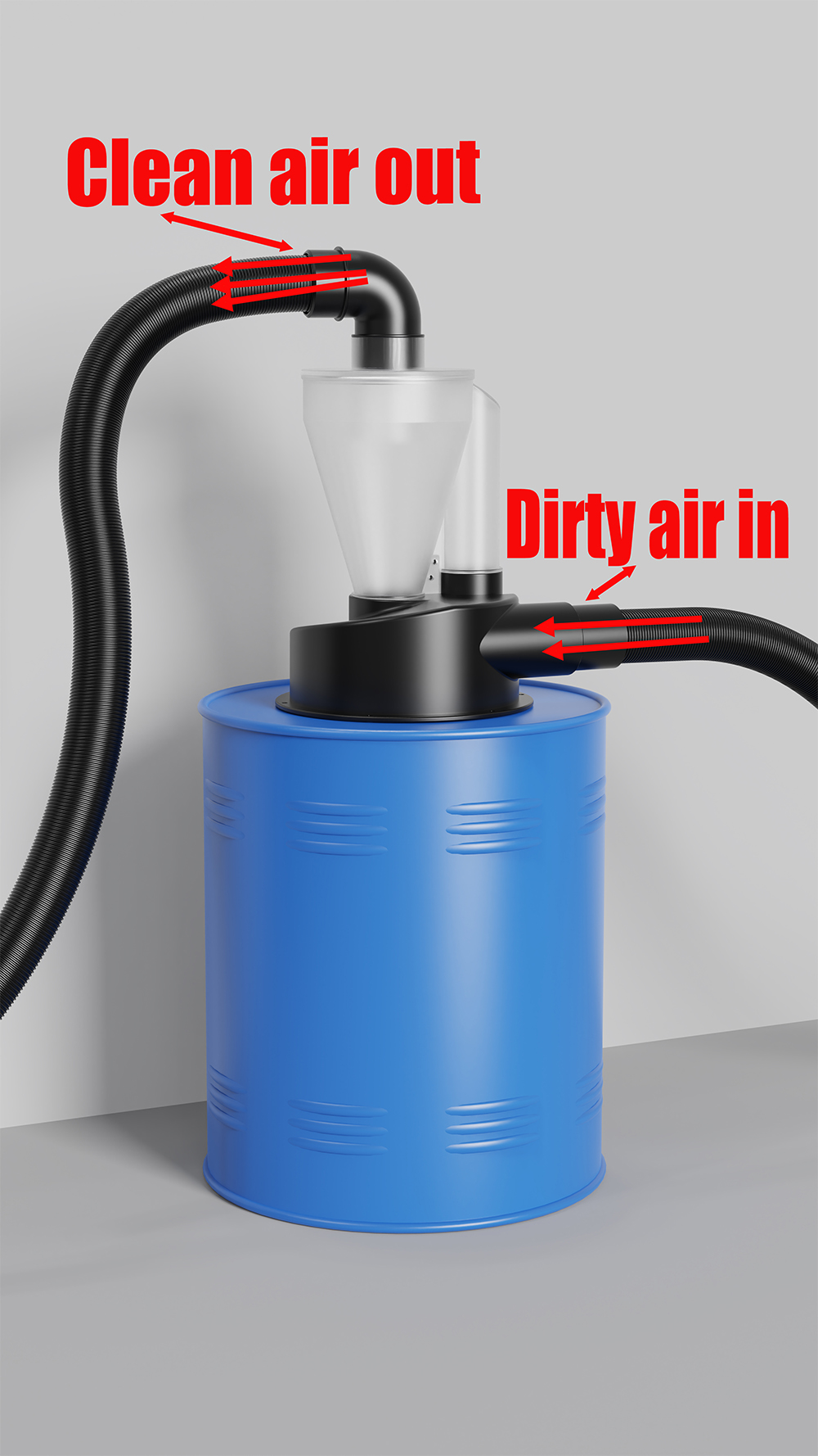 Woodworking Dust Collection - 2,5'' PEMEDOR Holzbearbeitung Doppel Filtration Zyklon