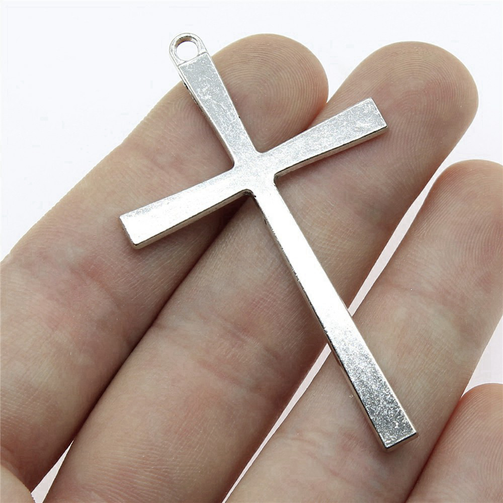 Woodworking Art - Schmuckherstellungszubehör Jesus-Kopf Holzmaserung Kreuzanhänger Handgefertigt für