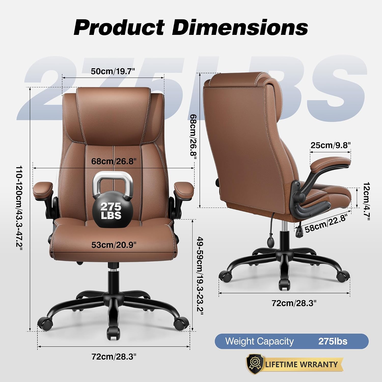 Woodworking Desk Chair - Ergonomischer Bürostuhl mit hoher Rückenlehne für