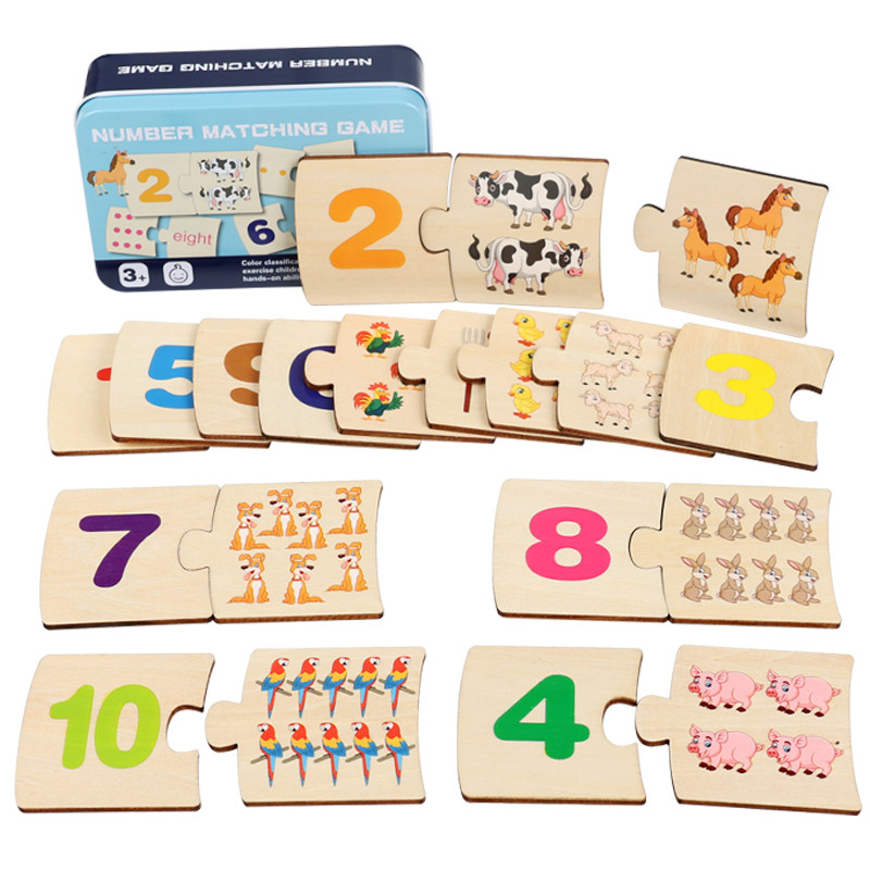 Woodworking Jigsaw - Kinder Eisen Box Anzahl Aufklärung Gepaart