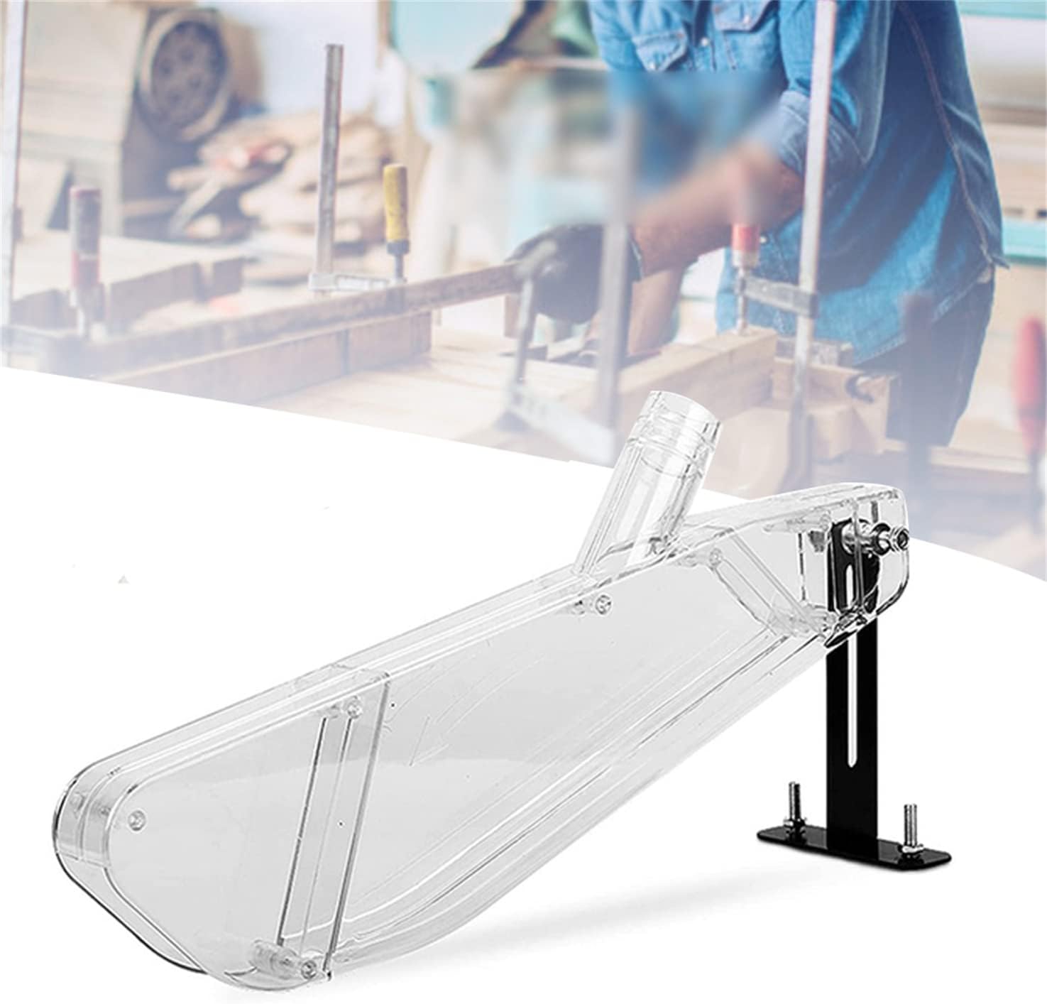 Woodworking Dust Collection - Schutzabdeckung für Tischkreissägen, Transparenter Staubschutz für