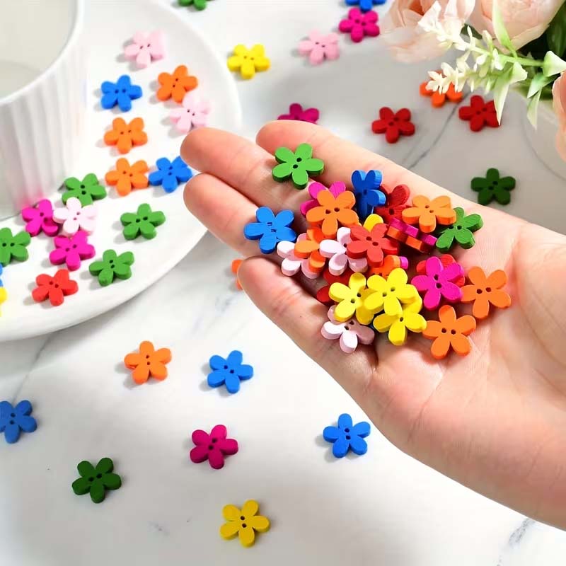 50/100 Stück Blumen-Holzknöpfe – Woodworking Z Clips Bewertung und Preis